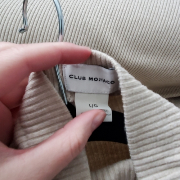 Beige turtleneck Club Monaco sweater dress - Picture 7 of 7